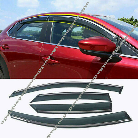 4Pcs for mazda CX-30 2020-2022 Window Visor Vent Sun Shade Rain Guard Door Visor