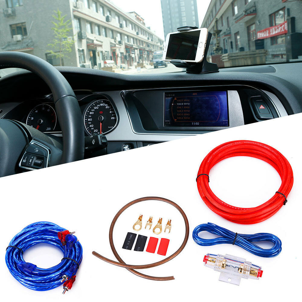 Car Amplifier PVC Power Cable Amp Speaker Wire Sub RCA AGU FUSE Audio Subwoofer