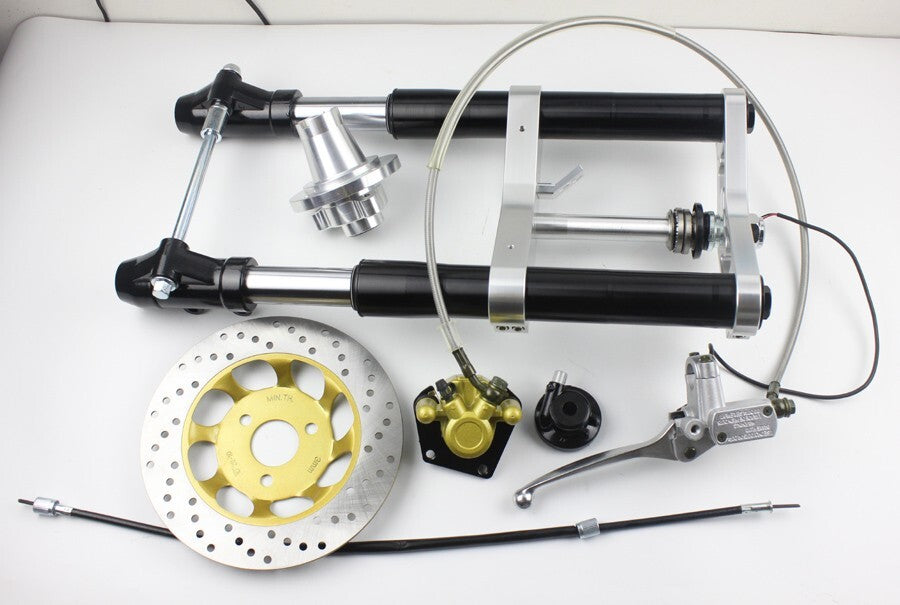 45mm Black Front Forks Disc Brake Tripple Tree for Honda Monkey Z50 Bike 10 12