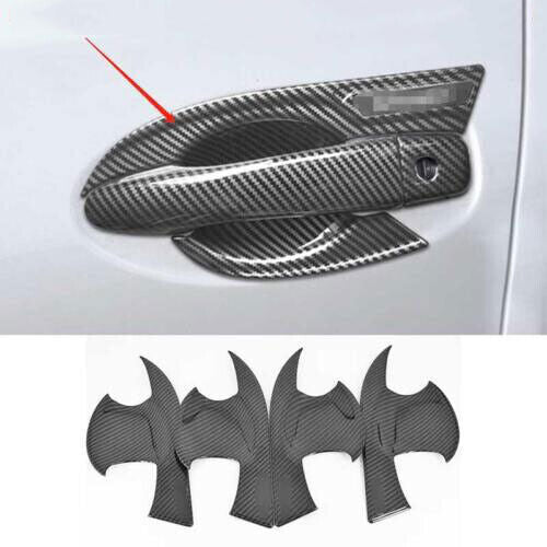 for Toyota RAV4 2013-2018 Carbon Fiber ABS Car Exterior Door Bowl Cover Trim Set