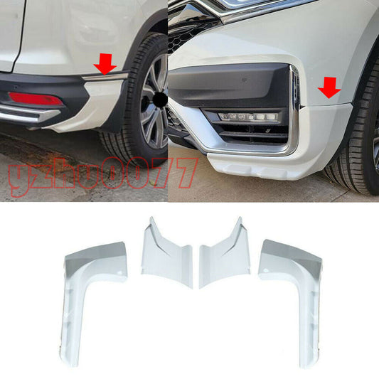 for Honda CR-V CRV 2020-22 White Front Rear Bumper Side Lip Spoiler Splitter Kit
