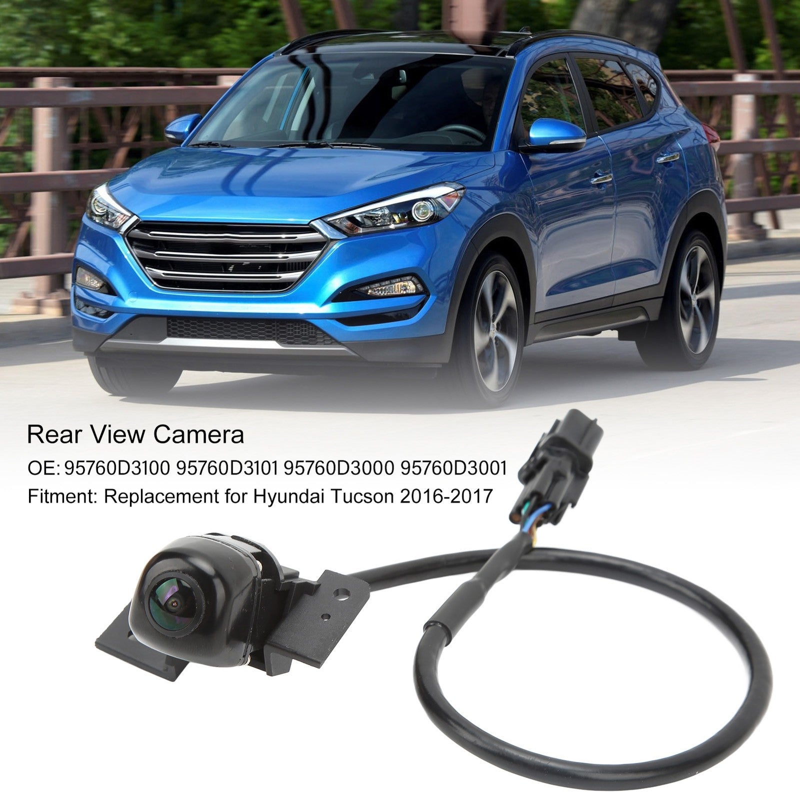 95760D3000 Easytoinstall Car Impactresistant Antifog Rear View Camera