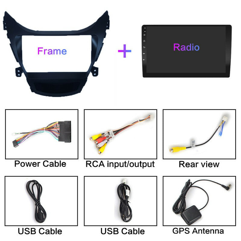 2Din Android Car Radio GPS Navigation WIFI Multimedia for Hyundai for Elantra 11-13