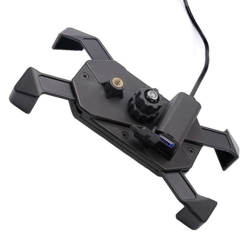 Universal 3.5-7 Screen Phone GPS Mount Holder USB Charger Motorcycle Handlebars