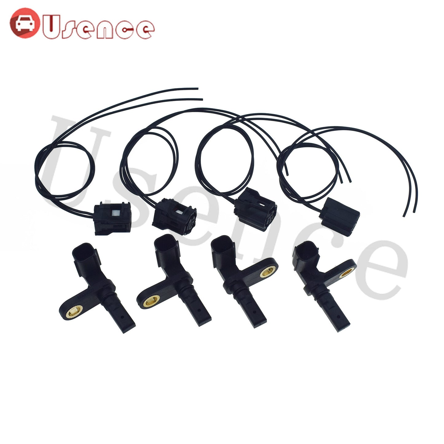 4Pcs ABS Wheel Speed Sensor  4Pcs Front Left  Right Connector For Tundra 07-17