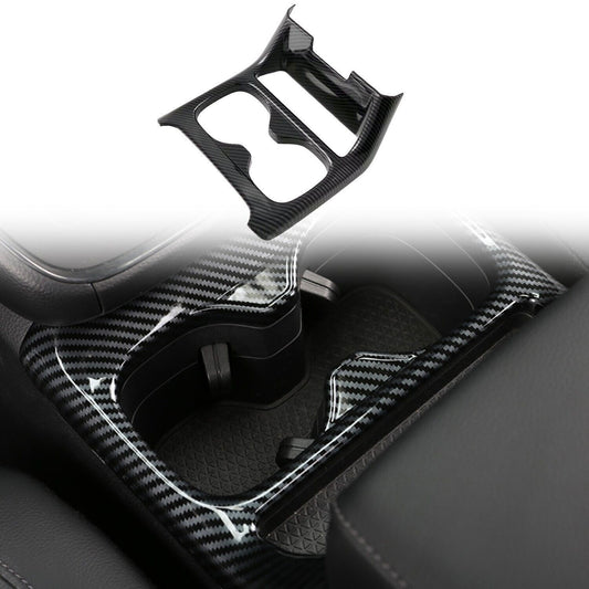 for Honda CR-V CRV 23-24 ABS Carbon Fiber Front Water Cup Holder Cover Trim 1PCS