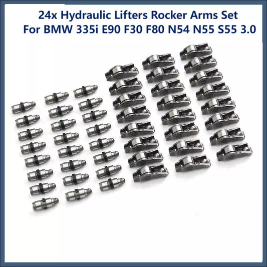 24PCS Hydraulic Lifters Rocker Arms Set for BMW 335i E90 F30 F80 N54 N55 S55 3.0