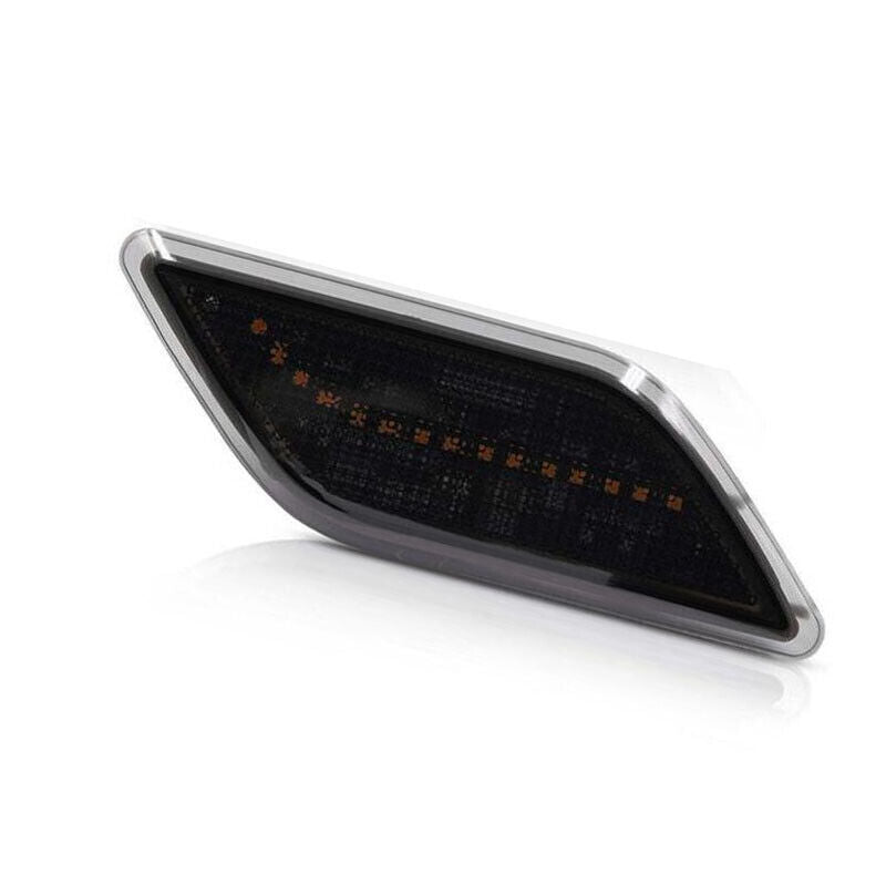 A pair of LED smoked front bumper side marker lights for the for Mercedes-Benz W212 E-Class