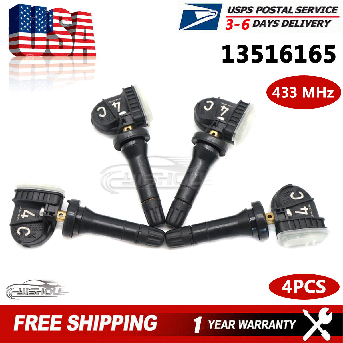 4pcs For GM 2019 - 2022 Silverado for Sierra 1500 2500 TPMS SENSORS TPMS