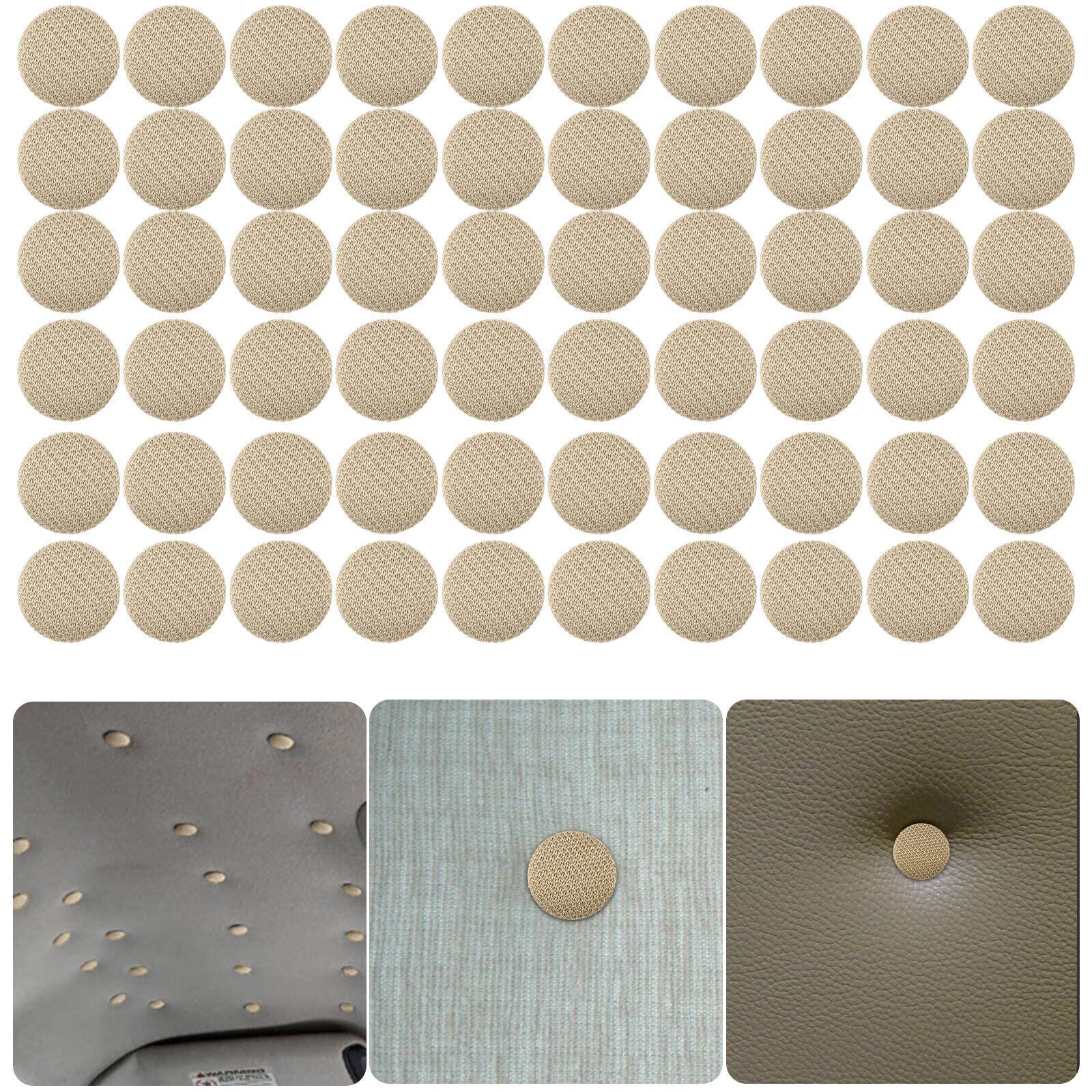 60Pcs Car Roof Liner Ceiling Repair Buckle Sagging Headliner Pins Rivet Snaps C