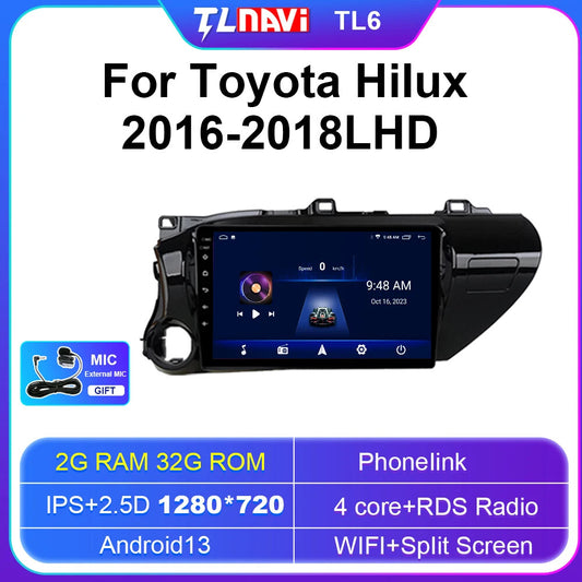 Car Multimedia Player for Toyota Hilux AutoRadio GPS Navigation Radio Bluetooth