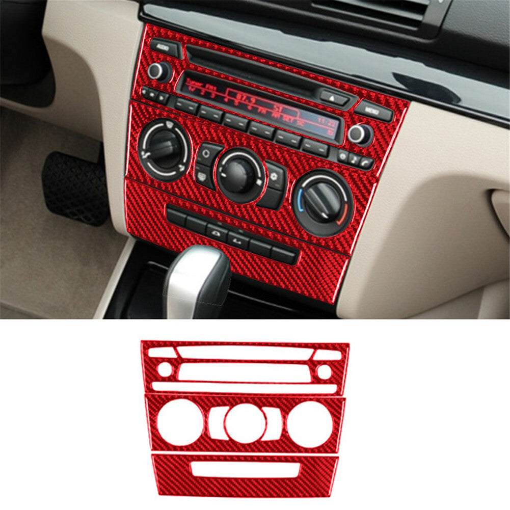 3 Central Control Trim Cover A for BMW 1Series Convertible E82/E88 2008-2013 Red