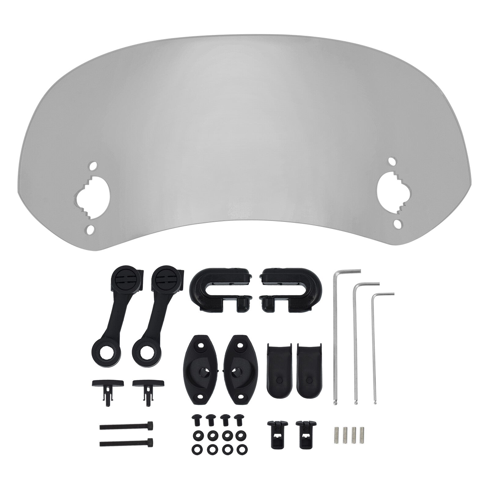 Universal Motorcycle Clip On Windshield Extension Spoiler Wind Screen Deflector