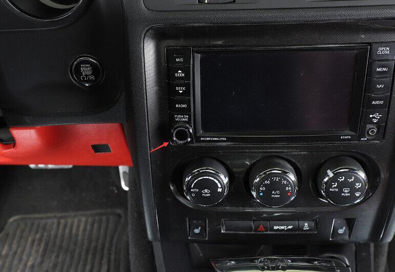 for Dodge for Challenger 2009-2014 Black Aluminum Navigation Decoration Ring 1PCS