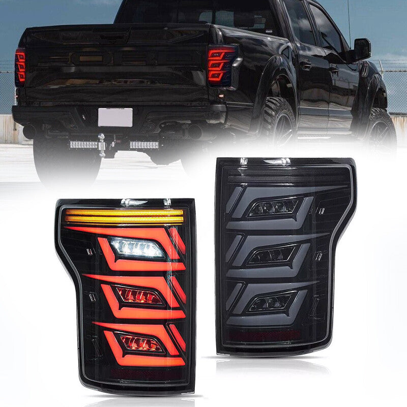 All-new smoke LED taillights for Ford F-150 2015-2020 rear turn signal assembly
