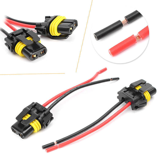 9005 9006 H10 Adapter Wiring Harness Socket Fit Headlight Fog Light Universal US