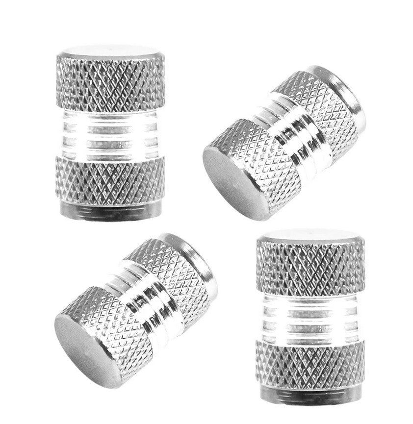 4-piece car tire valve cover rod air dust cover, dustproof and rustproof, silver, suitable for Alfa Romeo