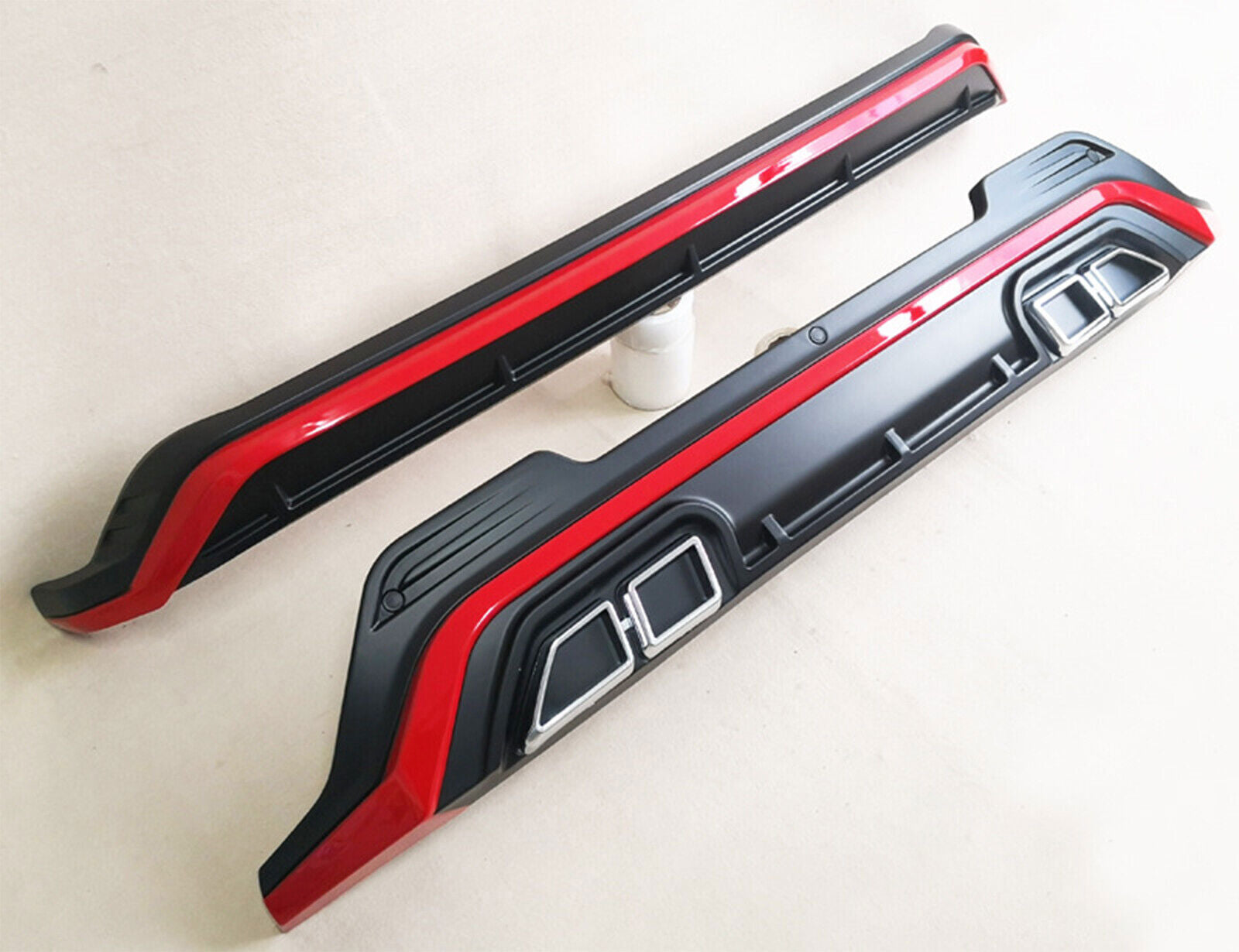 2P ABS Front Rear Skid Plate Bumper Guard Bar Trim for Toyota Highlander 20-2024