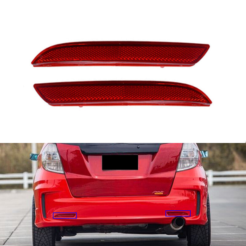 Pair Rear Reflector Rear Fog Light Brake Lamp for HONDA FIT JAZZ 12-14 GE6 GE8