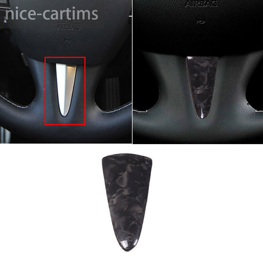 for Infiniti Q50 Q50L Q60 2014-17 Forged Carbon Steering Wheel Center Panel Trim