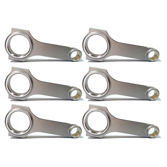 6-Piece HIMYCAR CONNECTING RODS H-BEAM 5.590 Inch Fits for Toyota 2JZ 2JZ-GE 2JZ-GTE Boltless