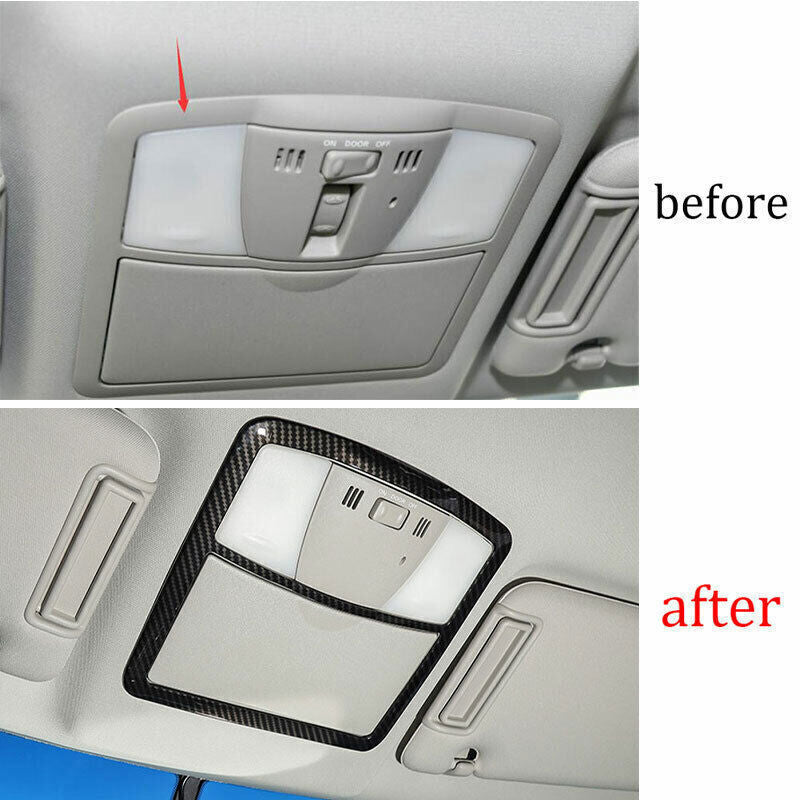 Front Reading Lamp Frame Cover Trim for Nissan Armada Y62 2017-2020 Carbon Fiber