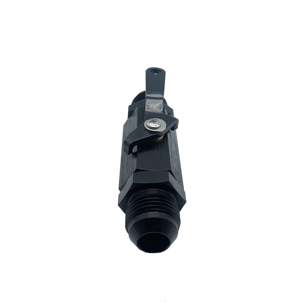 8AN AN8 Shut Off Valve Fitting Black Universal Aluminum