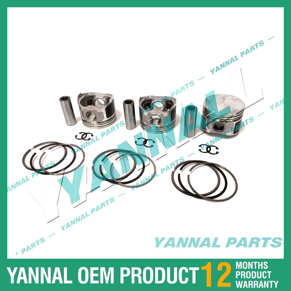 3-piece piston with piston rings + 0.5 mm for Yanmar 3TNE68 engine (oversized)
