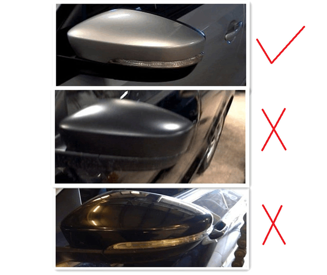 Left& Right Rearview Mirror Covers Fit for VW for Jetta Beetle #5C6 857 537 A/538 A#