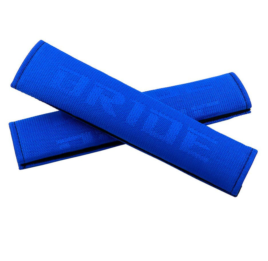 Blue Car Seatbelt Cover and Shoulder Strap Pad for Mitsubishi (2-Piece Set)