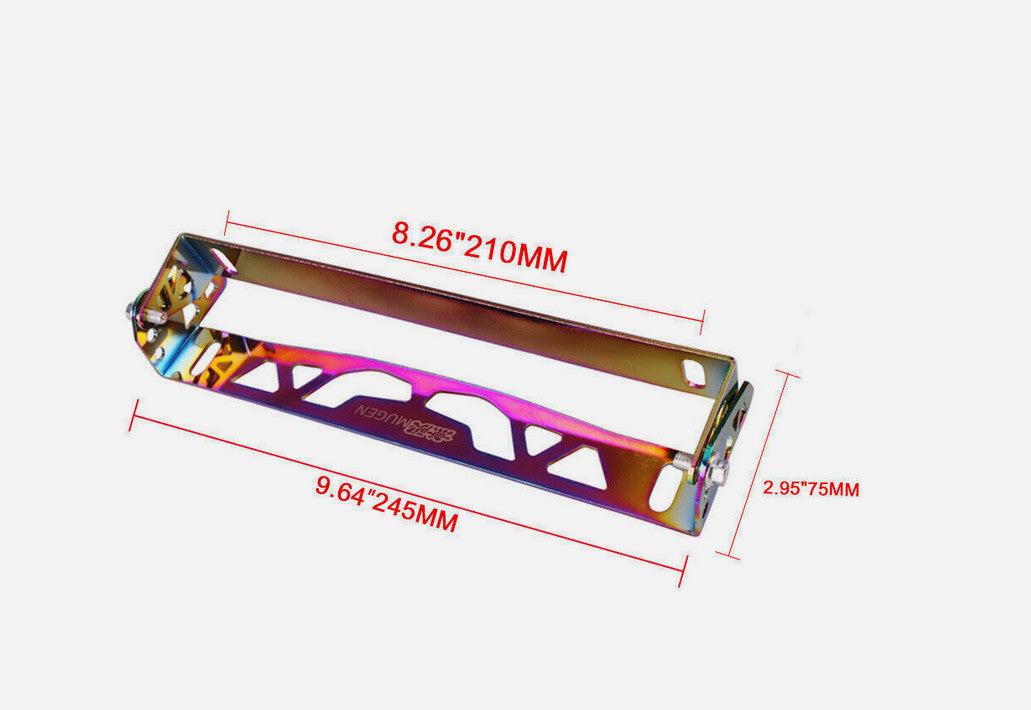 Car front hood license plate frame cover label holder suitable for Mitsubishi red
