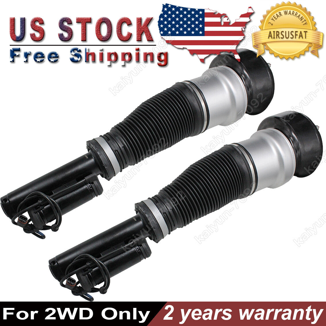 PAIR FRONT AIR SUSPENSION SHOCK STRUT for MERCEDES BENZ W221 S350 S400 S550 S600