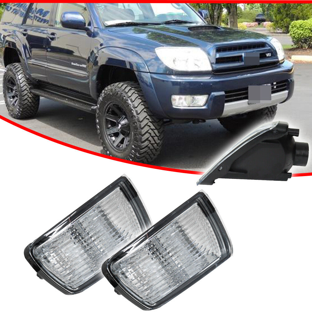 2-piece transparent front corner turn signal LED cover for 03-05 for Toyota 4Runner