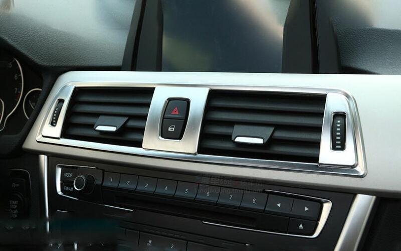For 2013-2019 for BMW 3 4 Series GT ABS Silver Central Console Air Outlet Vent Trim