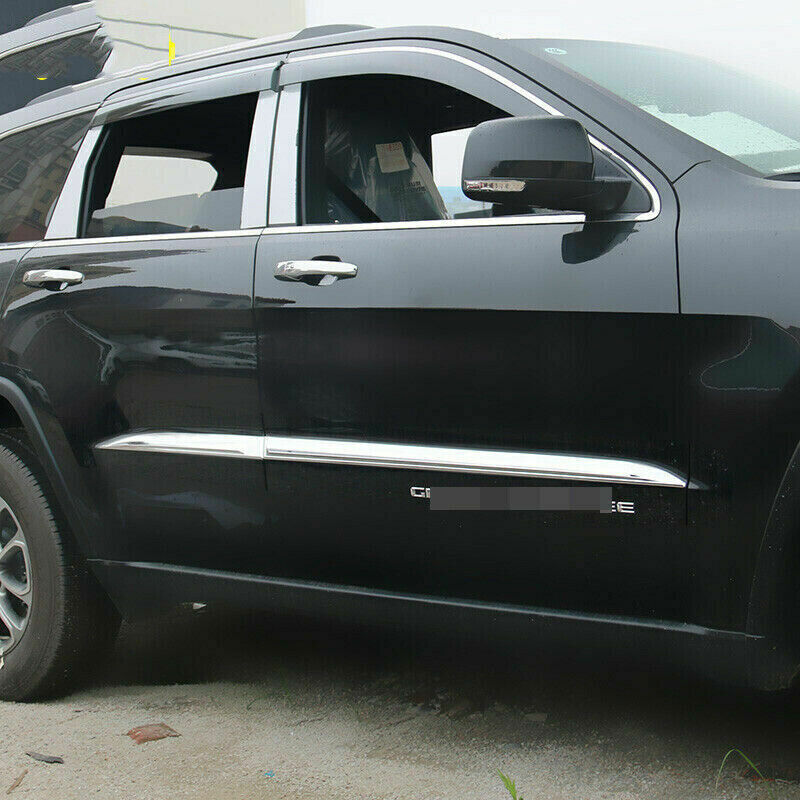 Window Trim Sun Vent Visor Rain Guard W/Chrome for Jeep Grand Cherokee 2011-2021