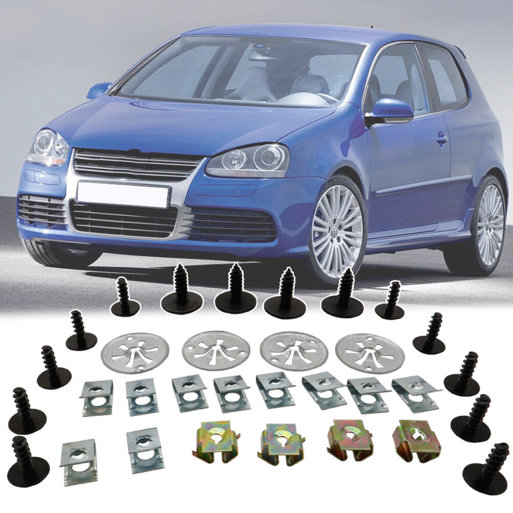 32 x underride protection installation kit clips underbody screws for VW for Golf , for Seat Leon