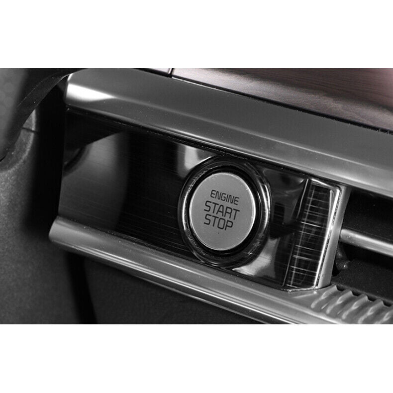for Kia K5 2021-2023 Black Steel Start Stop Button Ignition Switch Cover Trim