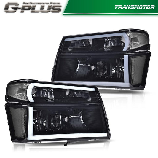 Suitable for 04-12 for Chevrolet Colorado for GMC for Canyon Black LED Headlights (4-piece set)