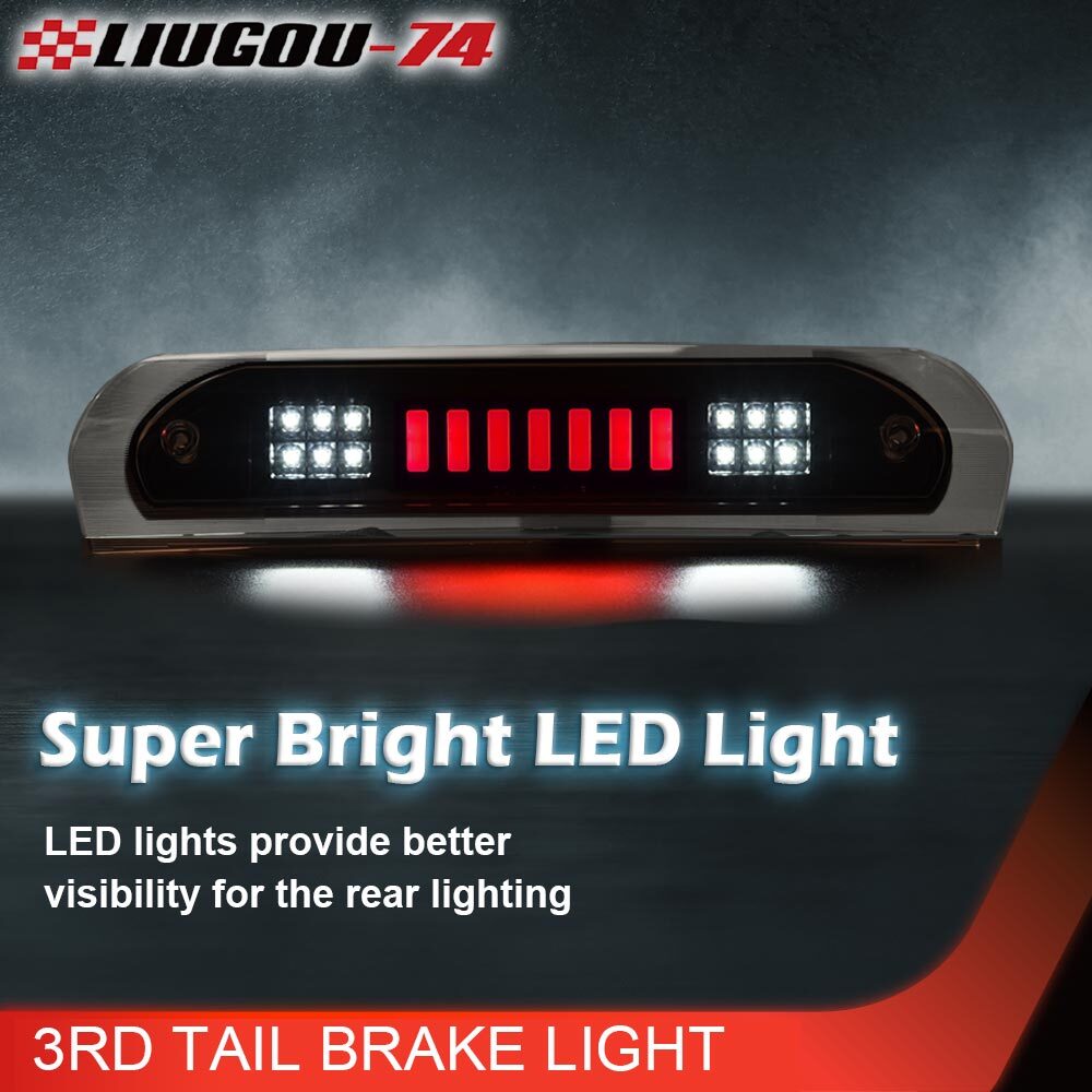 LED third tail brake light, cargo light, chrome housing, suitable for 02-09 for Dodge for Ram 1500