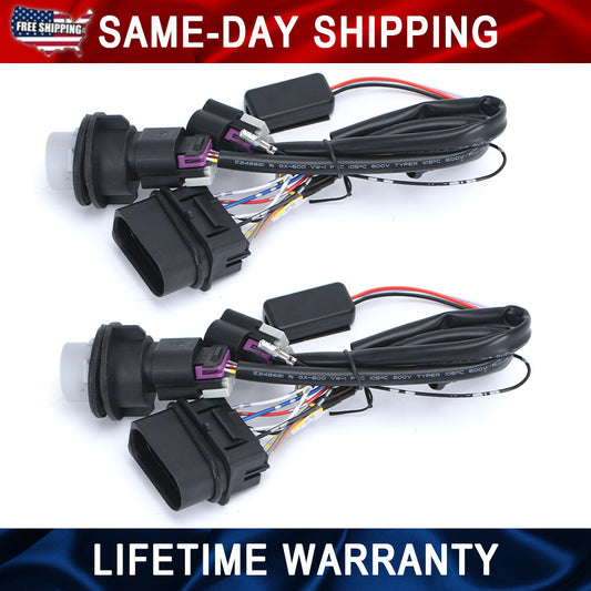 2x Headlight Lamp Wiring Harness Adapter For 2013-2018 for Dodge for Ram 1500 2500 3500