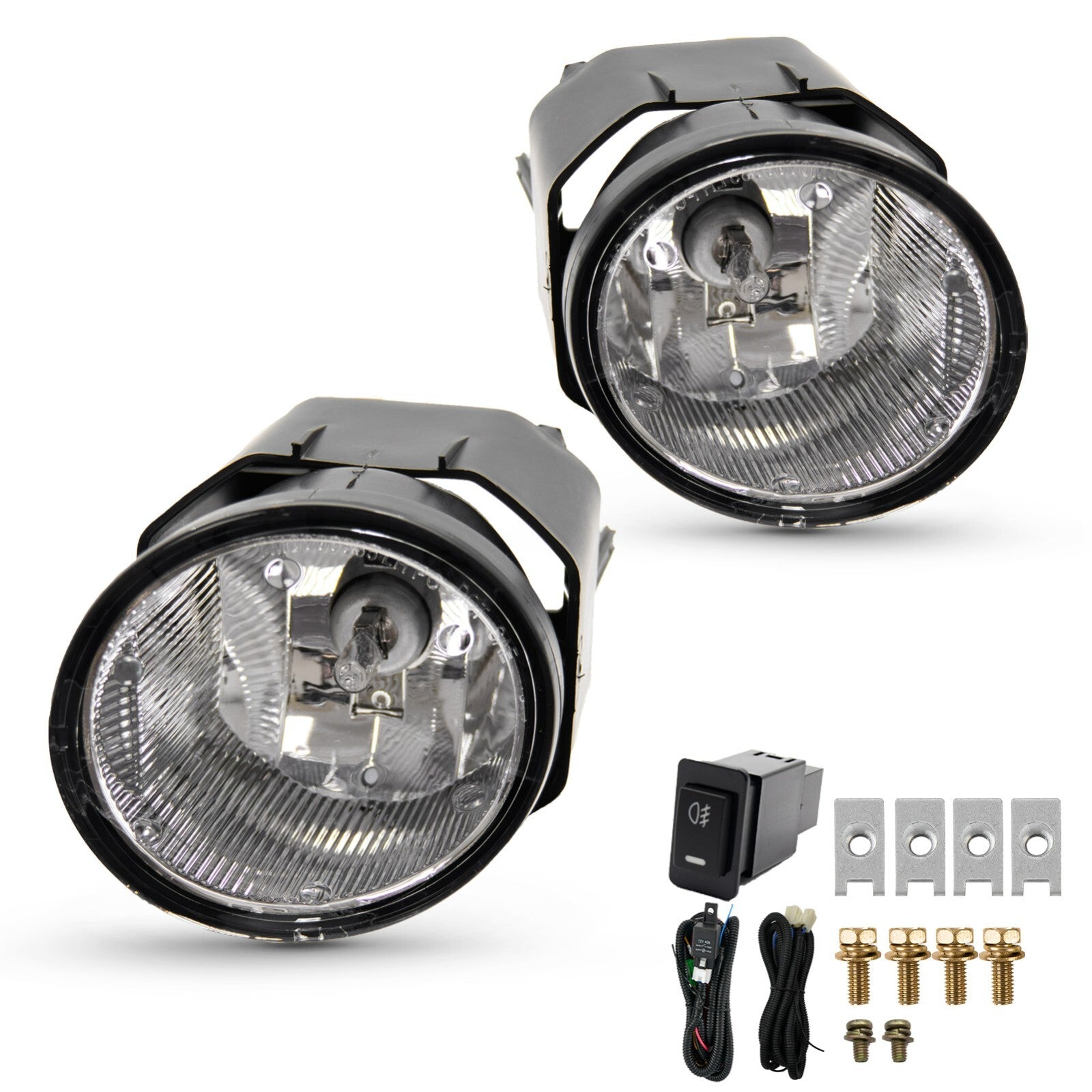 Front bumper fog lights suitable for 00-04 for Nissan Sentra Maxima Frontier Xterra transparent