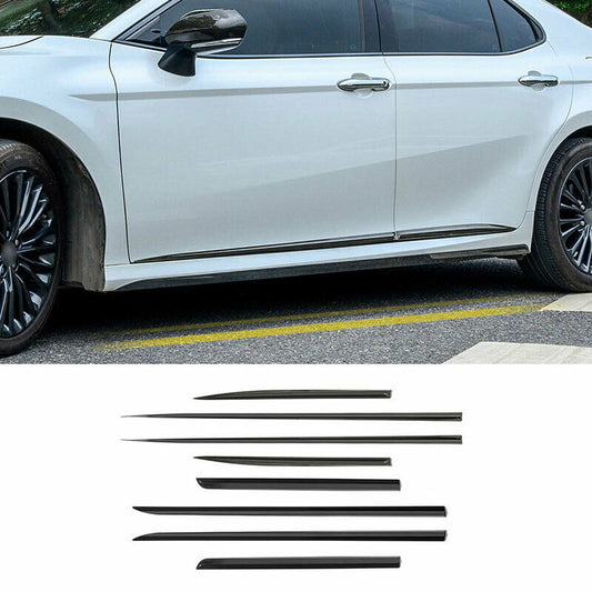 for Toyota for Camry 2018-2023 Black Steel Side Door Body Guard Molding Cover Decor