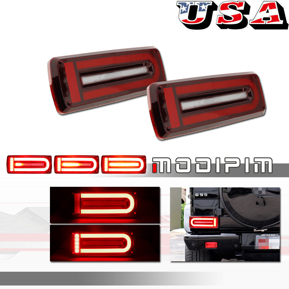 2-pack red lens LED rear brake reverse fog lights suitable for 1999-18 for MERCEDES G class W463