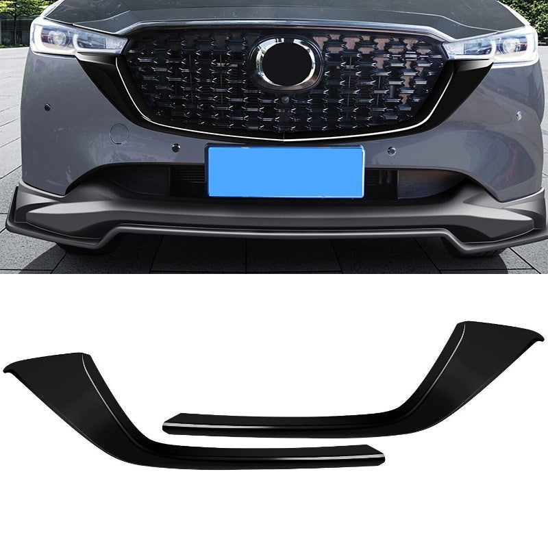 Front Grille Side Molding Cover Trim Glossy Black for Mazda CX-5 CX5 2022 2023