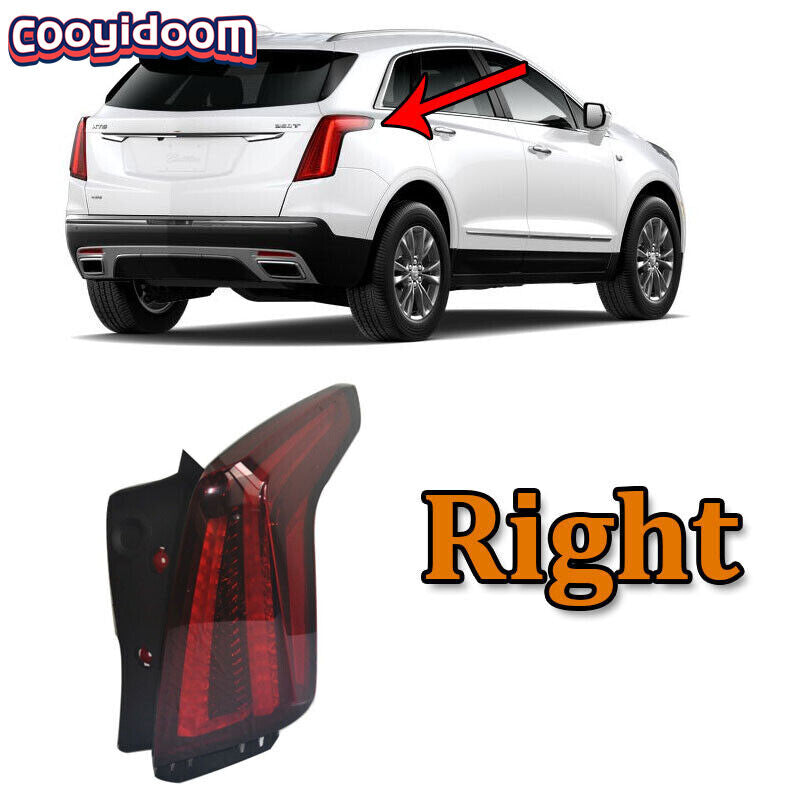 The dark red right taillight assembly is suitable for 2020, 2021, and 2022 for Cadillac XT5 models. (Model number 84514975)