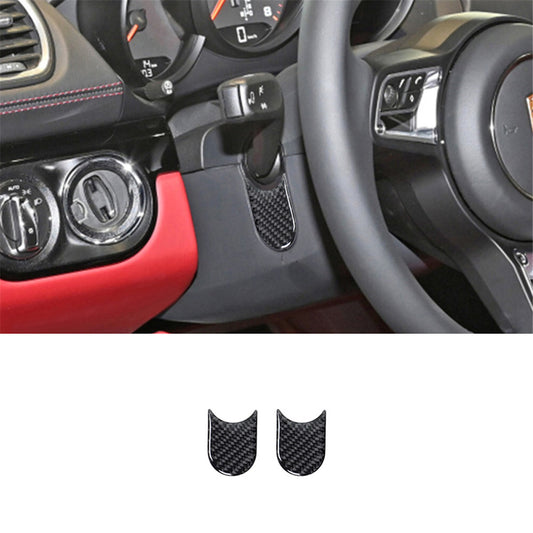Carbon fiber car light switch trim for Porsche 718 2016-2022