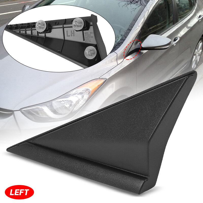 Left+Right Fender Pillar Trim Mirror Corner Molding Fit 2014-16 for Hyundai for Elantra