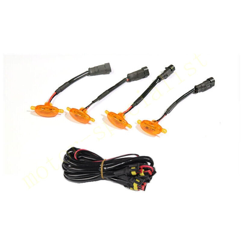 for Ram 1500 2019-2024 Front Grille yellow LED Light Style DRL Lamp cover