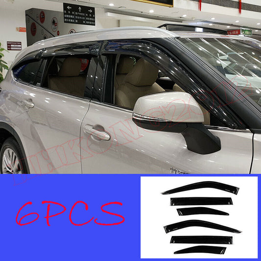 for Toyota Highlander 2020-24 black Window Visors Sun Rain Guard Vent Deflectors