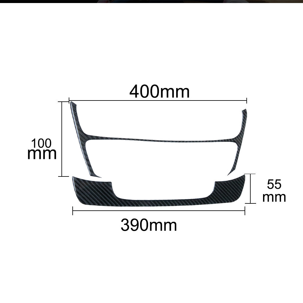 2X Carbon Fiber Speedmeter Below Frame Trim Cover Fit for Honda for Civic Coupe